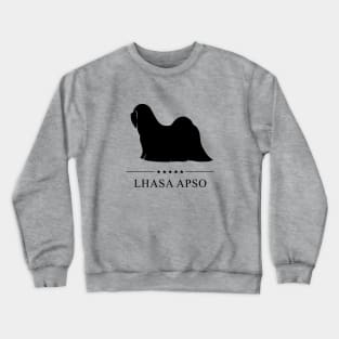 Lhasa Apso Black Silhouette Crewneck Sweatshirt